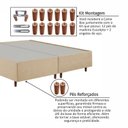 Ver imagem 7 de Cama Base Box King Estofada em Madeira Maciça Base Reforçada Santorini Espresso Móveis Bege/Veludo