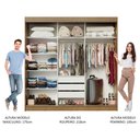 Ver imagem 5 de Guarda-roupa Casal Madesa Austin 4 Portas de Correr 3 Gavetas