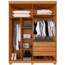 Ver imagem 2 de Guarda Roupa 2 Portas de Correr com Espelho 3 Gavetas Mônaco Benetil Cinamomo