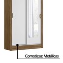 Ver imagem 5 de Guarda Roupa com Espelho 2 Portas 2 Gavetas Branco/castanho Natal Moval 204x117x46