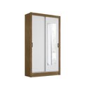 Ver imagem 2 de Guarda Roupa com Espelho 2 Portas 2 Gavetas Branco/castanho Natal Moval 204x117x46