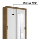 Ver imagem 4 de Guarda Roupa com Espelho 2 Portas 2 Gavetas Branco/castanho Natal Moval 204x117x46
