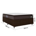 Ver imagem 7 de Cama Box Baú Casal Colchão Espuma D45 Pillow Top Strong 138x188x65cm Marrom Hellen