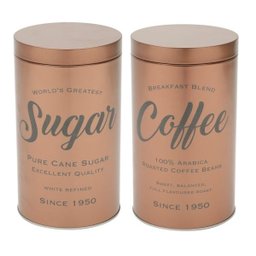 Potes para Café e Açucar, Kit com 2 Latas em Metal - 1