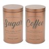 Potes para Café e Açucar, Kit com 2 Latas em Metal - 1
