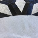 Ver imagem 2 de Tapete de Couro Redondo Preto e Cinza 1,20 Diâmetro