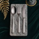 Ver imagem 4 de Faqueiro 72 Talheres Garfos Colheres Facas de Mesa Inox Turim Mesa Posta Servir