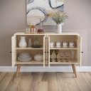 Ver imagem 2 de Buffet Aparador Imperial 4 Portas com Pés Palito Retrô - Off White