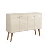Buffet Aparador Imperial 4 Portas com Pés Palito Retrô - Off White - 4