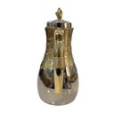 Ver imagem 3 de Garrafa Térmica Prata com Detalhes Dourados para Café e Chá - 1 Litro