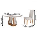 Ver imagem 4 de Mesa de Jantar 4 Lugares Amarena Mel/blonde/veludo Pastel - Viero Móveis