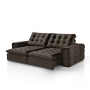 Ver imagem 3 de Sofá Retrátil e Reclinável Galliano 2,90m - Fortbello Estofados:marrom