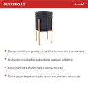 Ver imagem 2 de Cachepô de Metal Preto 46x25x25cm Vaso Plantas Jardim Sala Suculenta Flores