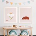 Ver imagem 2 de Kit 2 Quadros Decorativos Infantil - Petalas NO2 - 30x40 - Moldura Madeira
