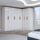 Ver imagem 1 de Guarda-roupa Casal Modulado Odisseia 9 Portas 2 Gavetas Branco - Panorama Móveis