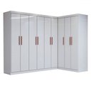 Ver imagem 3 de Guarda-roupa Casal Modulado Odisseia 9 Portas 2 Gavetas Branco - Panorama Móveis