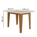 Ver imagem 2 de Mesa de Jantar Tampo sem Vidro 4 Lugares 120x90 cm Kate Carvalho Off White Poliman