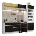 Ver imagem 3 de Armário de Cozinha Completa 270cm Branco/preto Glamy Madesa 12