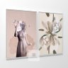 Quadro Abstrato Vestida em Flores Decorativo Canvas Premium - 2