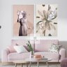 Quadro Abstrato Vestida em Flores Decorativo Canvas Premium - 1