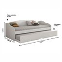 Ver imagem 4 de Sofá Cama Funny com Cama Auxiliar Conquista Branco Brilho