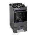 Ver imagem 1 de Fogão a Gás Mesa de Vidro Forno 50l Esmaltec Ideal Top Glass Titanium 4 Bocas Bivolt