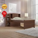 Ver imagem 4 de Cama Solteiro Milênio com Baú e Prateleiras Laterias 100% MDF