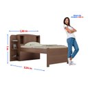 Ver imagem 3 de Cama Solteiro Milênio com Baú e Prateleiras Laterias 100% MDF
