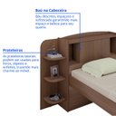 Ver imagem 6 de Cama Solteiro Milênio com Baú e Prateleiras Laterias 100% MDF