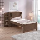 Ver imagem 1 de Cama Solteiro Milênio com Baú e Prateleiras Laterias 100% MDF
