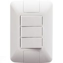 Ver imagem 1 de Conjunto 4x2 com 3 Interruptores Simples Tramontina Aria 6 a 250 V Branco Tramontina