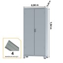 Ver imagem 2 de Armário de Aço c/ 02 portas – PA 90 – 1,98×0,90×0,40m – CHAPA # 26 – AMAPA – 12112