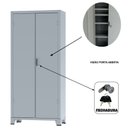 Ver imagem 3 de Armário de Aço c/ 02 portas – PA 90 – 1,98×0,90×0,40m – CHAPA # 26 – AMAPA – 12112