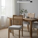 Ver imagem 4 de Cadeira para Sala de Jantar em Madeira Maciça Celine Marrom/Amêndoa/Cinza