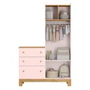 Ver imagem 2 de Guarda Roupa Infantil Flora com Cômoda 4970 Rosa Acetinado - Qmovi