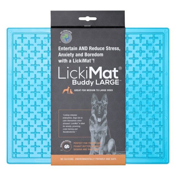 Tapete de Lamber Lickimat Buddy Grande Azul para Cachorro