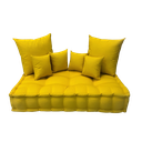 Ver imagem 1 de Futon Turco Amarelo + Almofadas