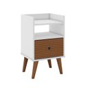 Ver imagem 2 de Mesa de Cabeceira com 1 Gaveta Branco