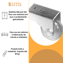 Ver imagem 2 de Kit 4 Rodizio Silicone Gel Fixa Anti Risco para Sofá e Moveis Reforçada