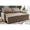 Sofá Sem Caixa Retrátil e Reclinável 1,65m Cama inBox Loft Linho Bege Escuro - 1
