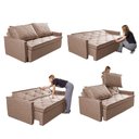 Ver imagem 7 de Sofá Sem Caixa Retrátil e Reclinável 1,65m Cama inBox Loft Linho Bege Escuro