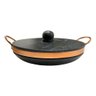 Frigideira Paella de Pedra Sabão 28 Cm com Tampa - 1