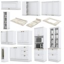 Ver imagem 3 de Cozinha Completa de Canto Americana 10 Peças com Cristaleira Branco - Móveis Henn