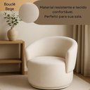 Ver imagem 7 de Poltrona Orgânica Redonda para Sala Quarto Recepção Liz Confortável Elegante Bouclê