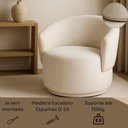 Ver mais imagens de Poltrona Orgânica Redonda para Sala Quarto Recepção Liz Confortável Elegante Bouclê