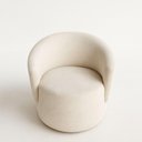 Ver imagem 4 de Poltrona Orgânica Redonda para Sala Quarto Recepção Liz Confortável Elegante Bouclê