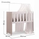 Ver imagem 4 de Mini Berço Moisés Multifuncional 100% MDF com Colchão Incluso Multimóveis Crtig-BER004 Branco