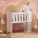 Ver imagem 1 de Mini Berço Moisés Multifuncional 100% MDF com Colchão Incluso Multimóveis Crtig-BER004 Branco