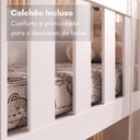 Ver imagem 3 de Mini Berço Moisés Multifuncional 100% MDF com Colchão Incluso Multimóveis Crtig-BER004 Branco
