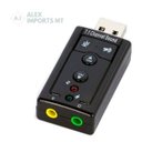 Ver imagem 1 de Adaptador de Som USB 7.1 Canais 2 Entradas Hardline Bom